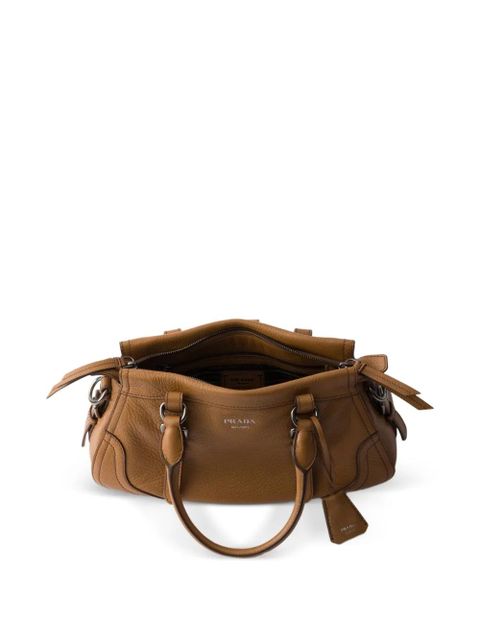 Prada large leather tote bag - Brown