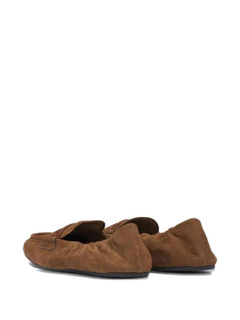 Miu Miu suede leather loafers - Brown