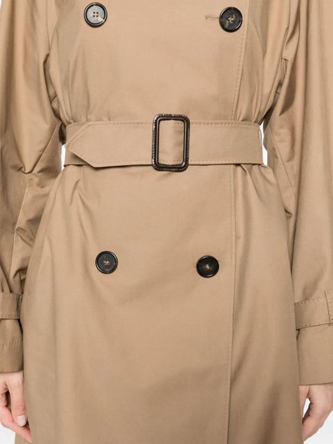 Max Mara gabardine-weave trench coat - Brown