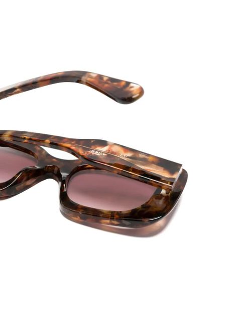 Chloé Eyewear Gayia rectangle-frame sunglasses - Brown