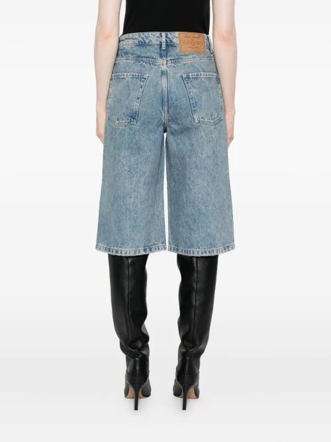 SANDRO acid-wash denim shorts - Blue