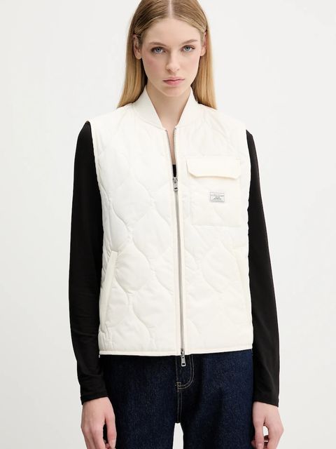 Guess Jeans bezrękawnik kolor beżowy przejściowy W5YN76 WHG02 - zdjęcie produktu nr 1