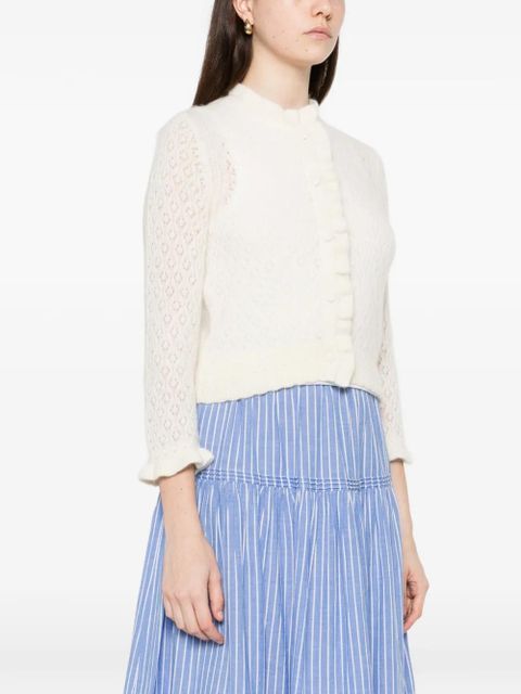 DÔEN frills perforated cardigan - Neutrals - zdjęcie produktu nr 2