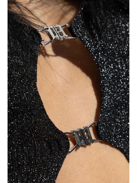 MISBHV faux-fur trim maxi cardigan - Grey