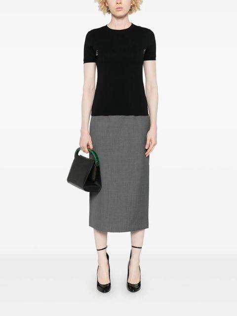 Givenchy logo-flocked T-shirt - Black