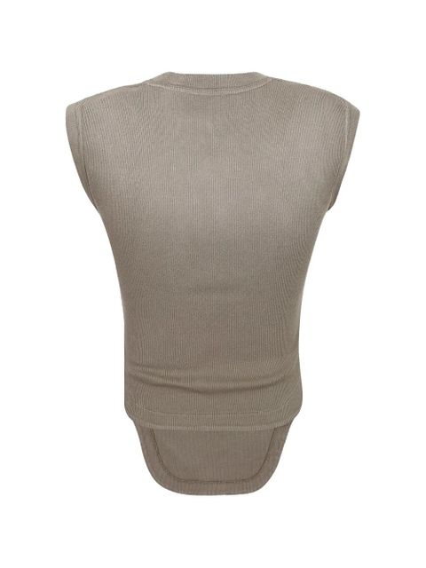 Off-White logo-print ribbed tank top - Neutrals - zdjęcie produktu nr 2