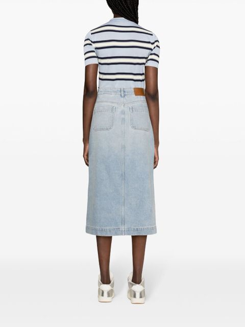 Moncler button-up denim midi skirt - Blue