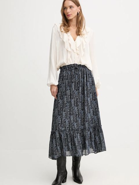 Pepe Jeans spódnica kolor granatowy midi prosta PL9011882 - zdjęcie produktu nr 2