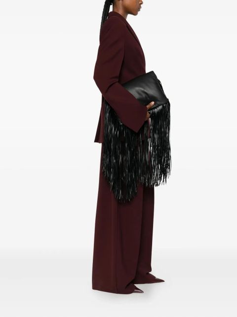 Sportmax fringed clutch bag - Black