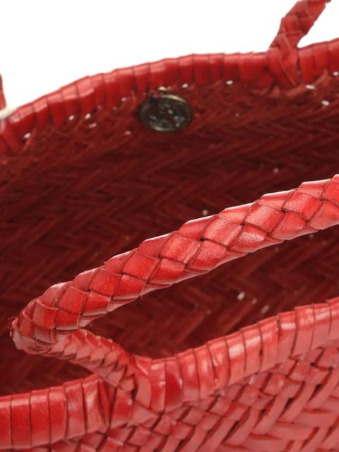 DRAGON DIFFUSION mini Flat Gora woven tote bag - Red