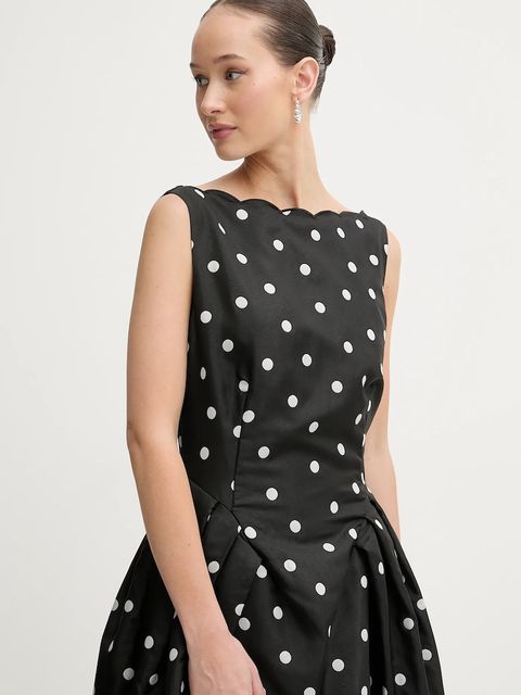 Stine Goya sukienka kolor czarny midi rozkloszowana SG-PS26-D199-2451