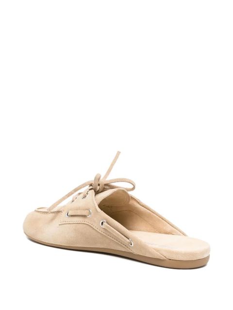 Miu Miu lace-up mules - Neutrals