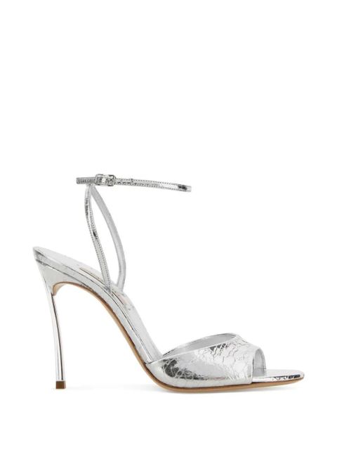 Casadei 110mm leather heeled sandals - Silver - zdjęcie produktu nr 1