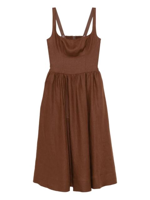 Reformation Janu dress - Brown - zdjęcie produktu nr 1