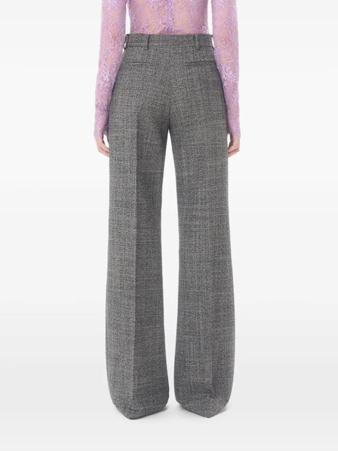 Valentino Garavani wool Mouliné palazzo trousers - Grey