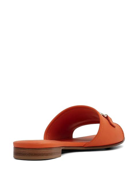 Ferragamo logo leather sandals - Orange - zdjęcie produktu nr 2