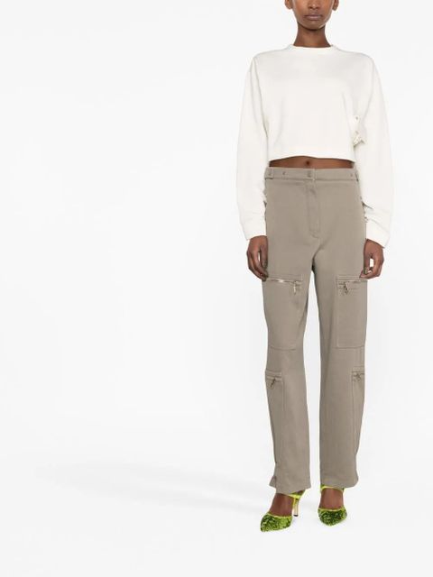 FENDI zip-detail straight-leg trousers - Green - zdjęcie produktu nr 2