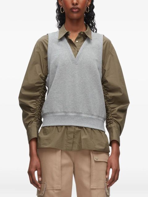 3.1 Phillip Lim V-neck sleeveless layered vest - Grey