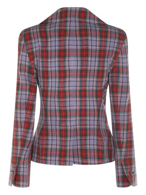 Vivienne Westwood Drunken checked button jacket - Purple