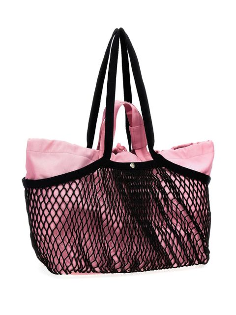 Balenciaga small 24/7 layered mesh tote bag - Pink
