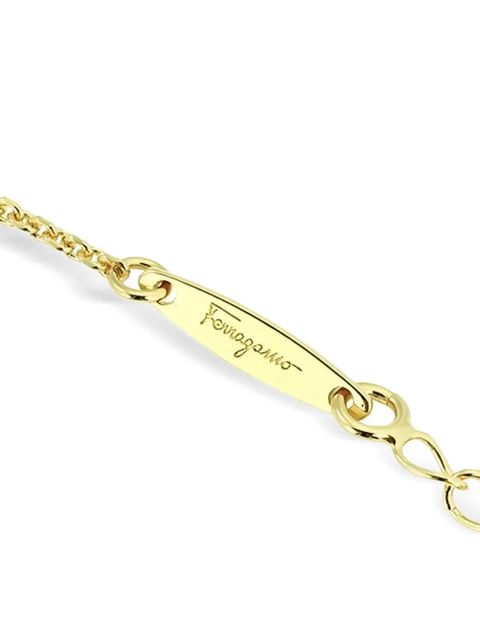 Ferragamo crystal embellishee necklace - Gold