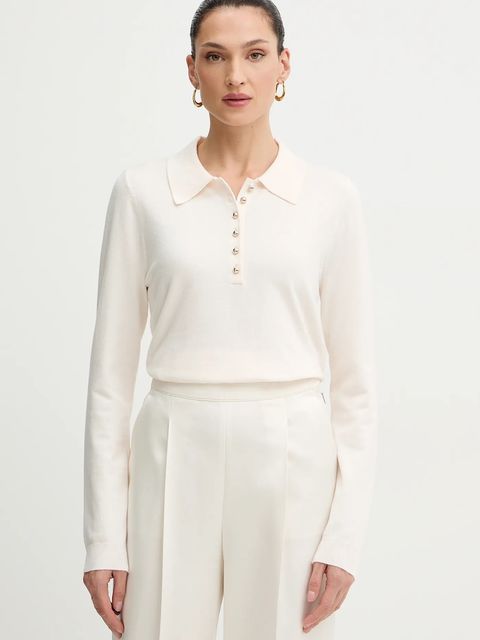 Morgan sweter damski kolor beżowy lekki MPOLI - zdjęcie produktu nr 1