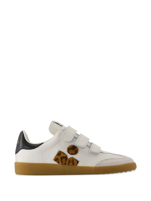 ISABEL MARANT Beth Gb leopard-print calfskin sneakers - White - zdjęcie produktu nr 2