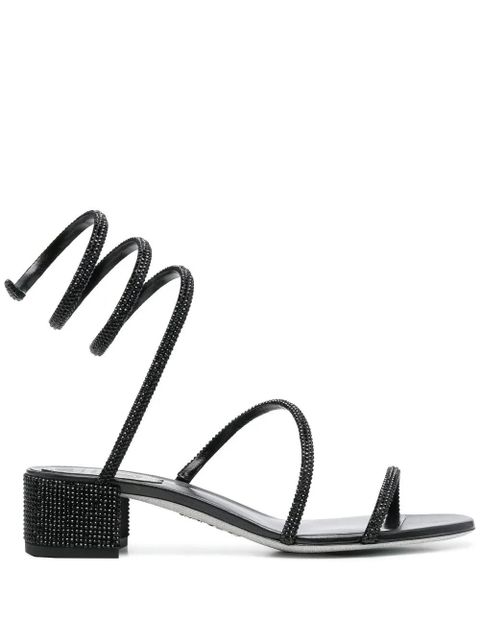 René Caovilla Cleo 50mm leather sandals - Black - zdjęcie produktu nr 1