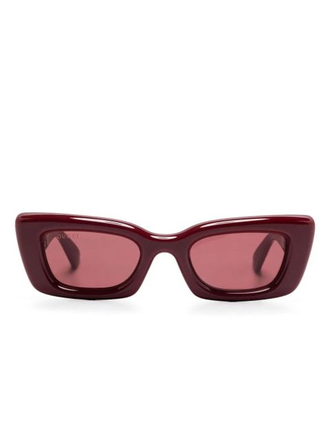 Gucci Eyewear rectangular-frame sunglasses - Red - zdjęcie produktu nr 1