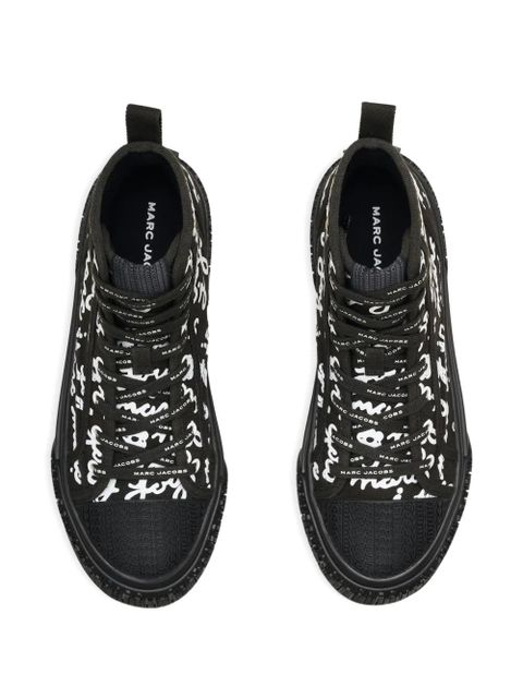Marc Jacobs The Marc Is Joy high-top canvas sneakers - Black