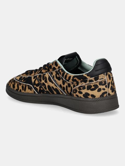Tommy Jeans sneakersy skórzane THE GREENWICH EDGE LEOPARD damskie kolor brązowy EN0EN02904 - zdjęcie produktu nr 2