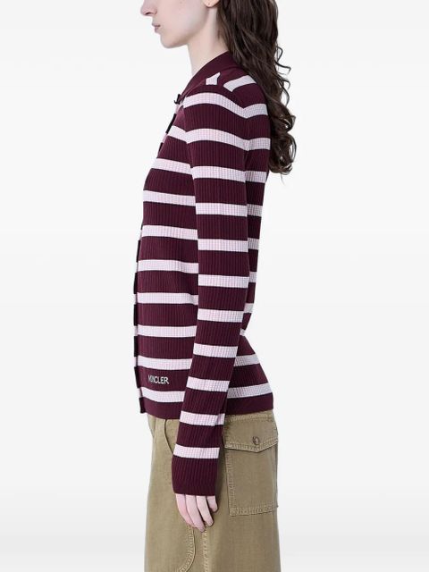 Moncler striped ribbed cardigan - Red - zdjęcie produktu nr 2
