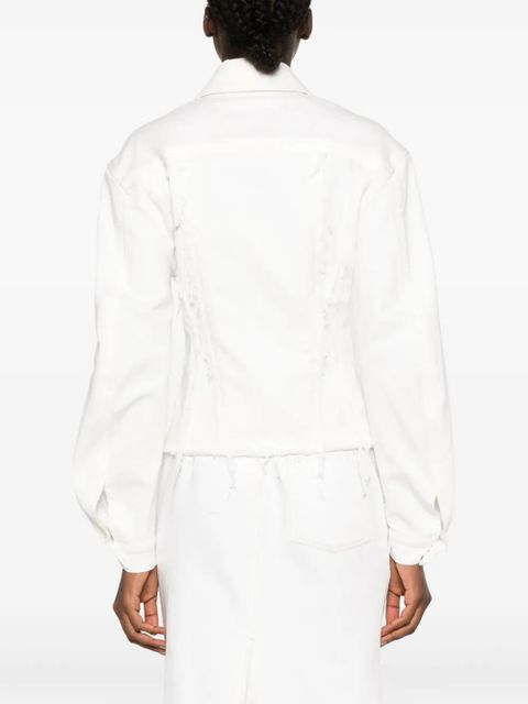 Lanvin distressed denim jacket - White