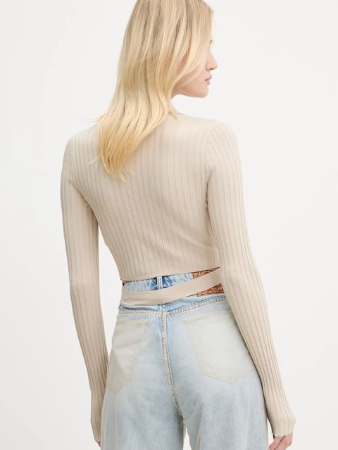 Miss Sixty sweter damski kolor beżowy lekki 6S2RJ03800