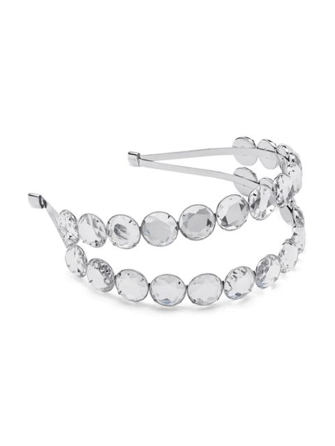 Jimmy Choo Double Row Headband - Silver - zdjęcie produktu nr 2