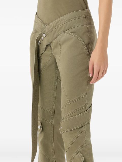 Blumarine belted trousers - Green
