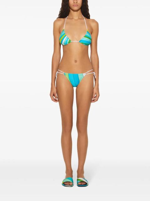 PUCCI Iride-print triangle bikini top - Blue