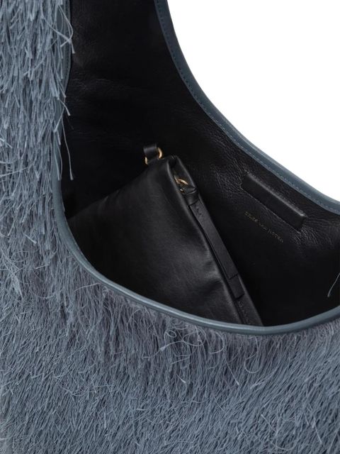 DRIES VAN NOTEN fringed tote bag - Grey