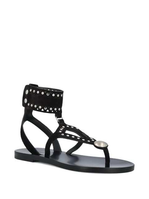 ISABEL MARANT Edil studded leather sandals - Black
