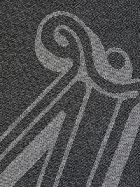 Max Mara monogram-jacquard frayed scarf - Grey - zdjęcie produktu nr 2