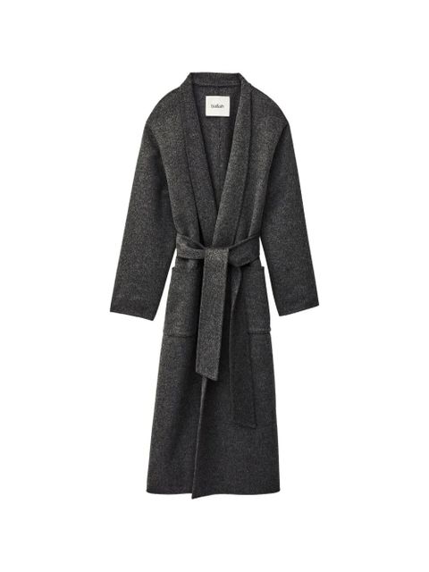 Ba&Sh Kay self-tie long wool coat - Grey - zdjęcie produktu nr 1