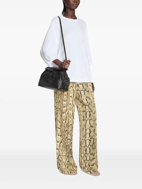 DRIES VAN NOTEN folded leather tote bag - Black