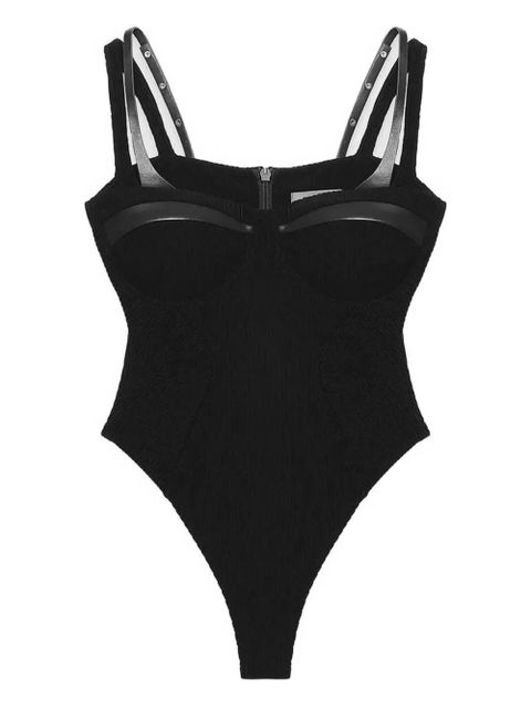 Manière De Voir Côtelé à Double bodysuit - Black - zdjęcie produktu nr 1