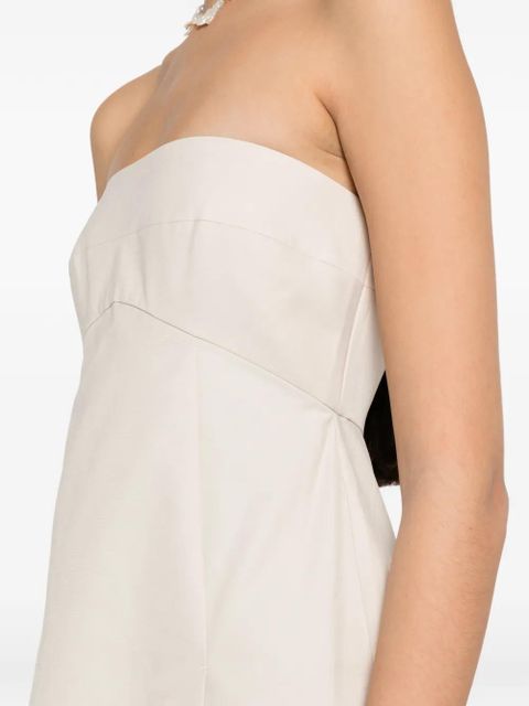 St. Agni pleated cocoon dress - Neutrals