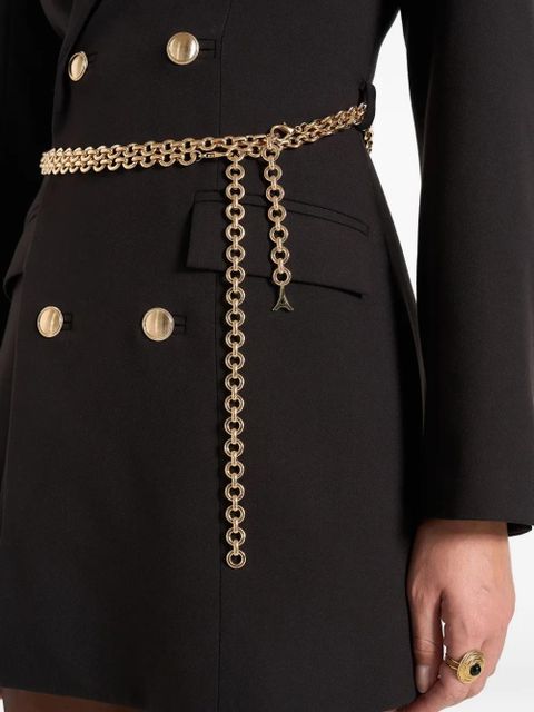 Manière De Voir double breasted chain blazer dress - Black