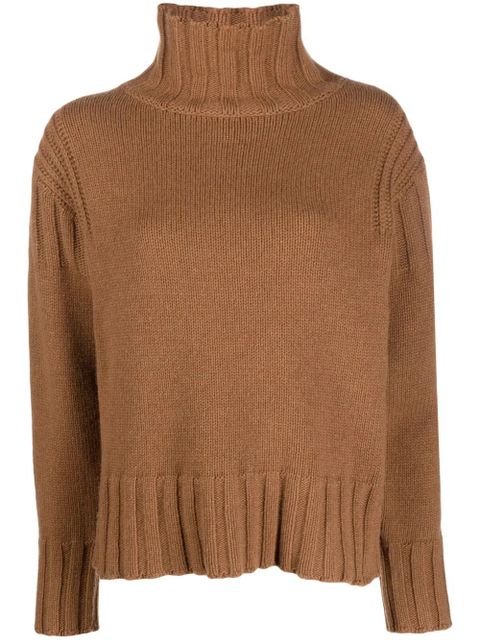 Jil Sander roll-neck cashmere jumper - Brown - zdjęcie produktu nr 1