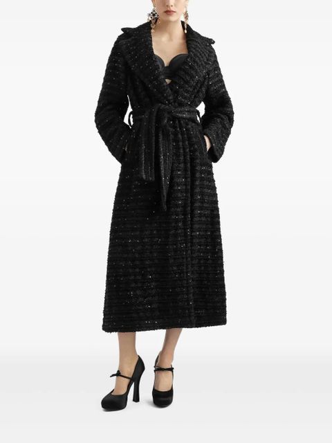 Dolce & Gabbana sequin-embellished tweed coat - Black - zdjęcie produktu nr 2