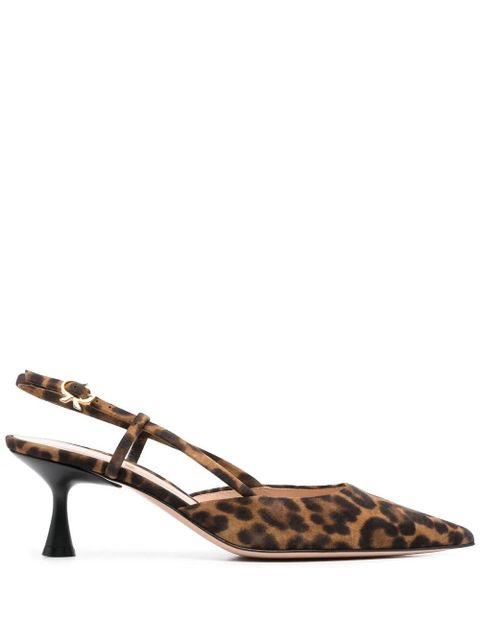 Gianvito Rossi 55mm Ascent slingback pumps - Brown - zdjęcie produktu nr 1