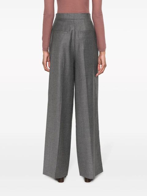FENDI palazzo wool trousers - Grey