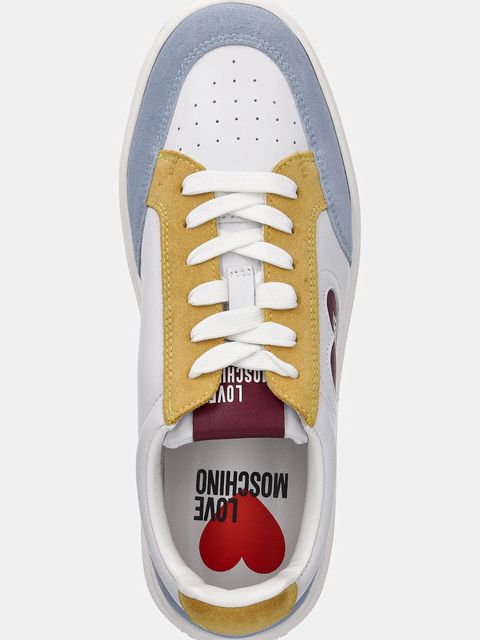 Love Moschino sneakersy skórzane kolor biały JA15154G1MIAA10B - zdjęcie produktu nr 2